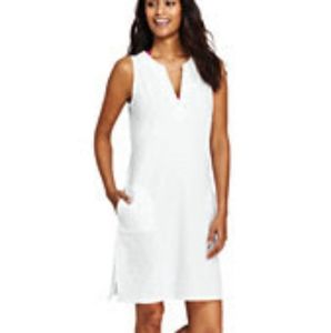Land's End Cotton Embellished Tunic Swimsuit Cover-Up